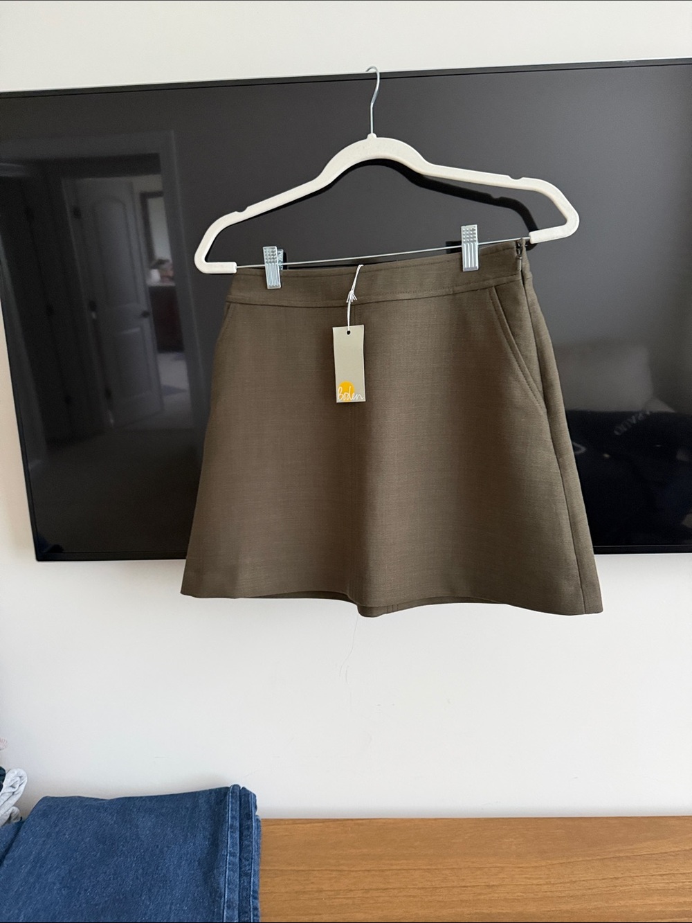 Boden Olive Circle Skirt